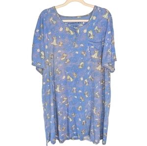 Fashion Bug Cat Star Cloud Sky patterned night gown one size
